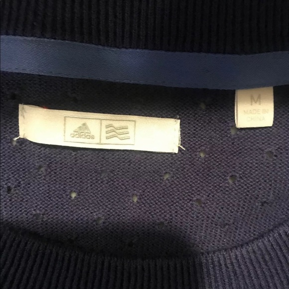 Adidas Women’s Medium Cotton Purple Pullover Sweater CL2 - Picture 4 of 7